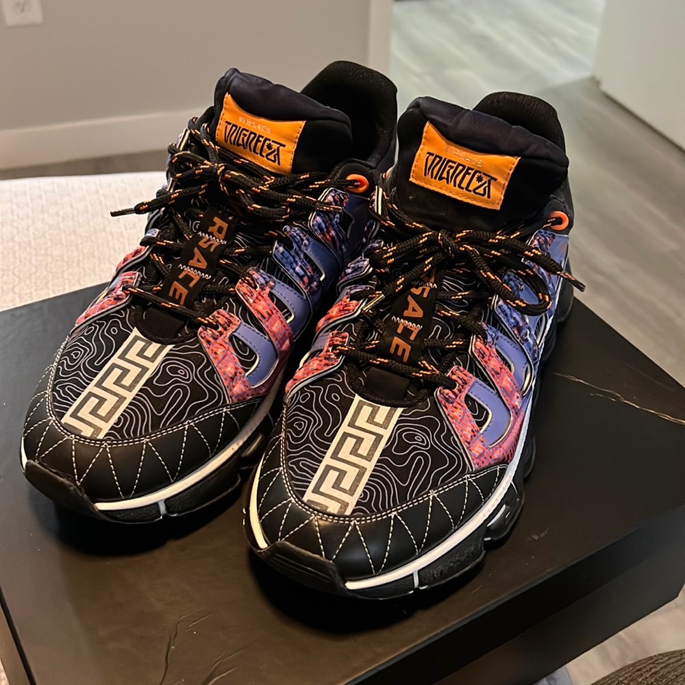 Versace white pale pink multicolor